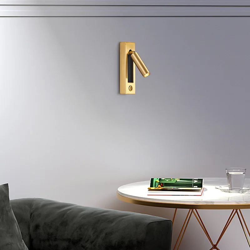 applique murale moderne avec chargeur usb et projecteur rotatif led - vue 7 sur 23