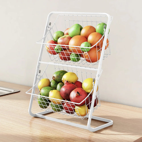 Fruit basket,,vegetable basket,Kitchen countertop storage basket,Wire removable storage rack,Spices and snack racks - vue 2 sur 8