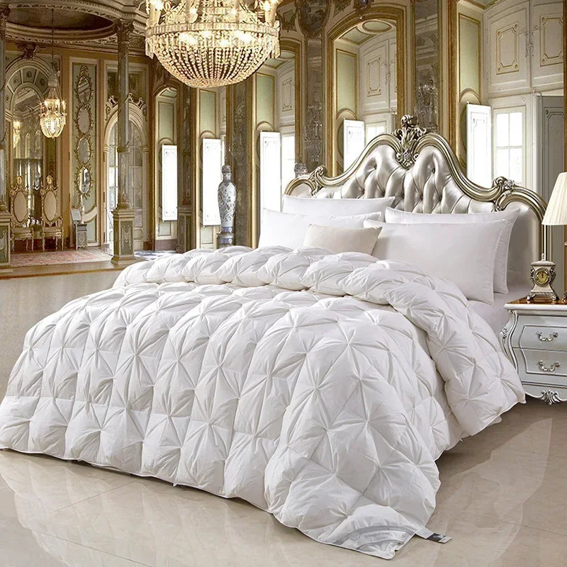 Temperature controlled down quilt, white goose down quilt, single person cotton quilt with thickened core for warmth and comfort - vue 8 sur 11