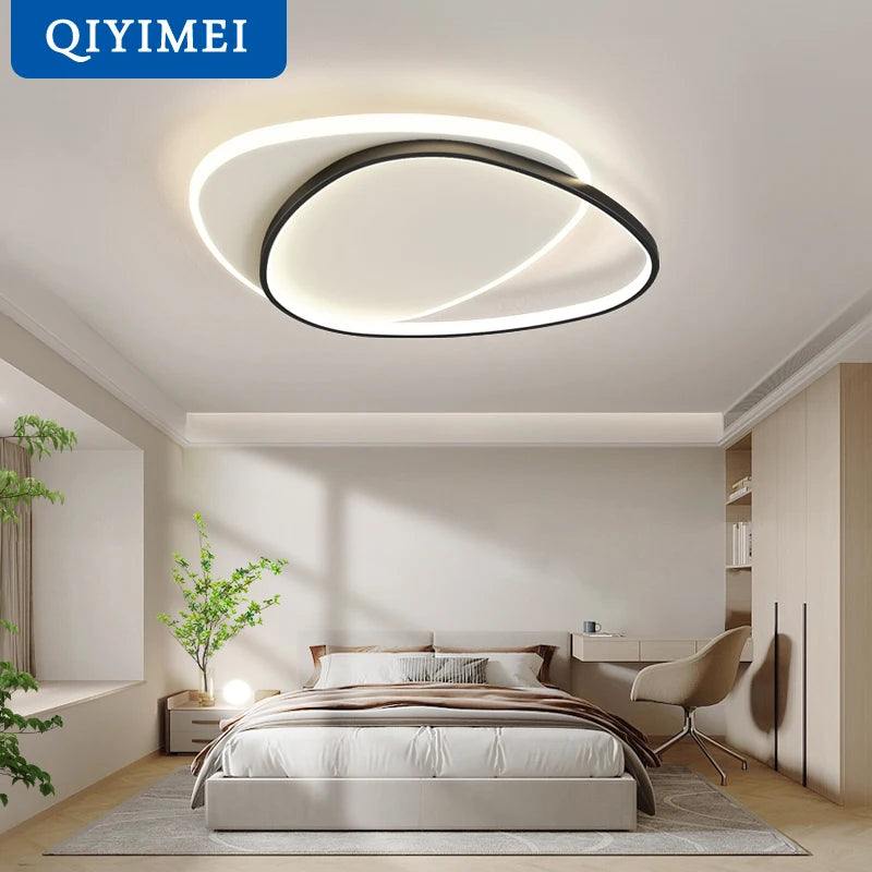 lustre moderne à leds pour intérieur rond luminaria lampara - vue 4 sur 16
