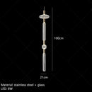suspension tubes lumineux en verre transparent design nordique réglable