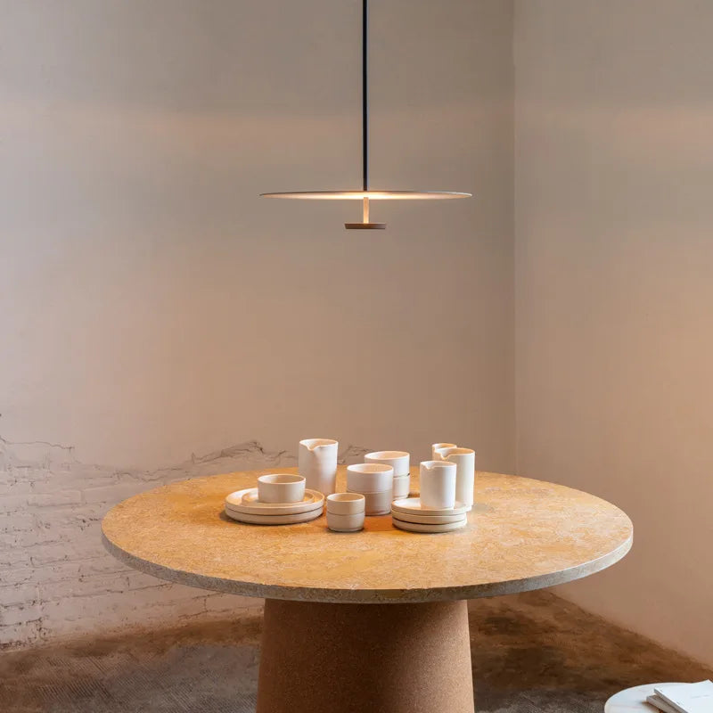 lustre led annulaire minimaliste suspendu