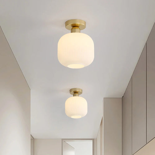 plafonnier nordique en verre simple luxe américain - vue 2 sur 14