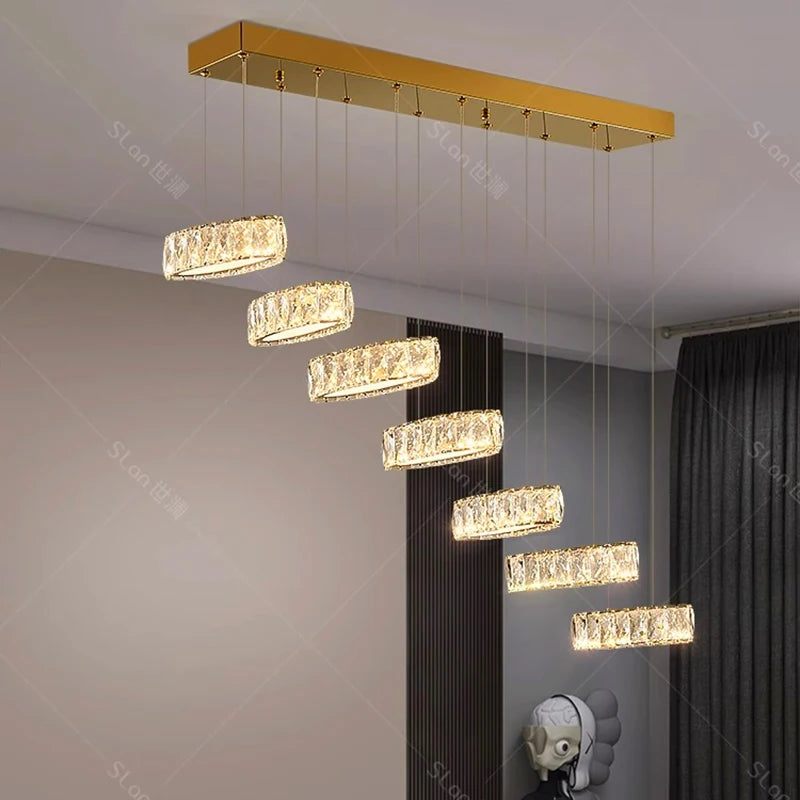 Lustre de décoration de maison moderne lustre de salle à manger luminaires d'intérieur éclairage de plafond éclairage fantaisie LED cristal - vue 6 sur 11