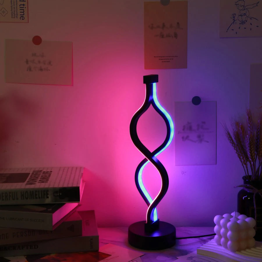 lampe de bureau usb créative torsion pour décoration - vue 5 sur 7