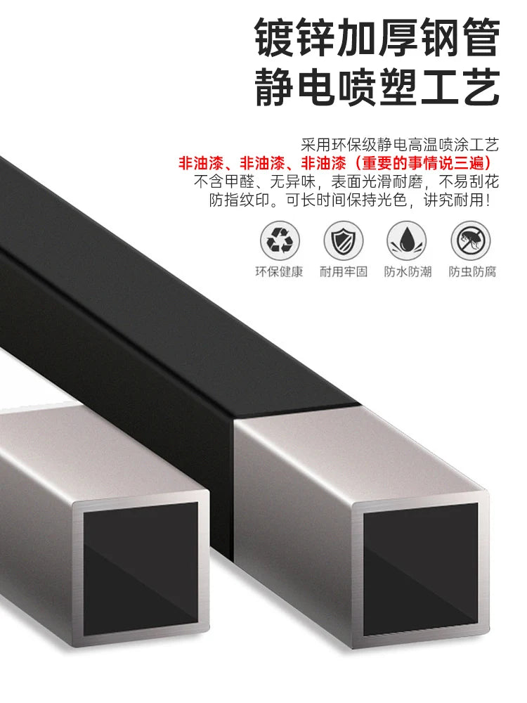 Single tatami bed frame, modern and simple home master bedroom, 1.8-meter double iron bed - vue 5 sur 29