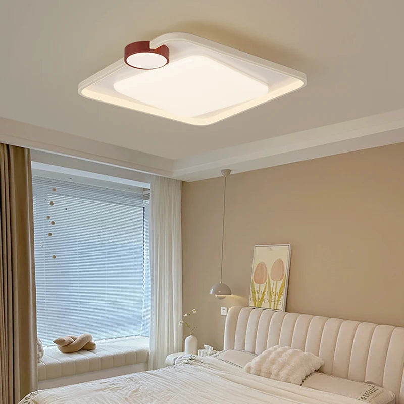 Plafonniers carrés ronds simples chambre LED éclairage intérieur moderne couloir nordique étude cuisine salle à manger lumière - vue 6 sur 12