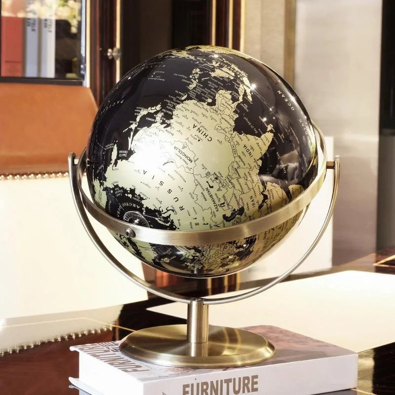 globe rotatif décoratif style européen pour bureau à domicile - vue 4 sur 9