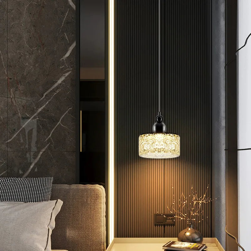 lustre design moderne en résine et métal hauteur réglable - vue 4 sur 7
