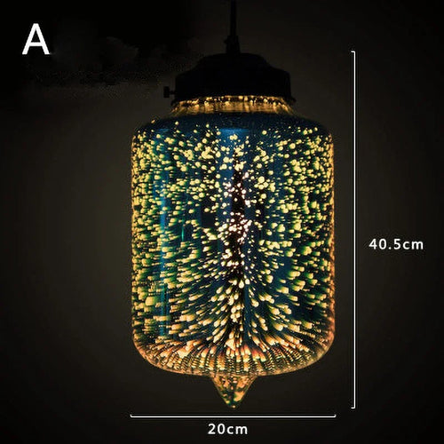 Coloured glass pendant light for modern and festive decoration - vue 17 sur 23
