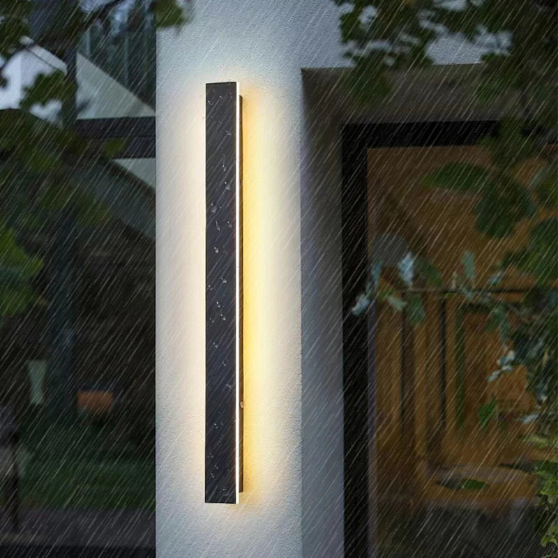 Applique murale led extérieure étanche longue bande moderne - vue 3 sur 9