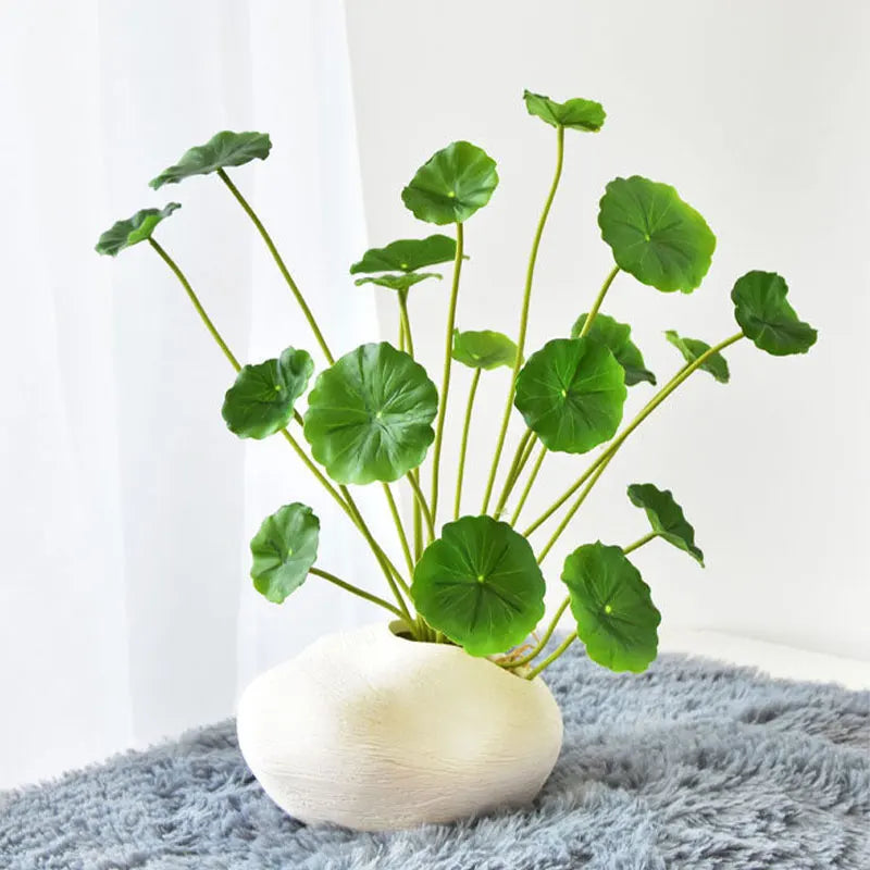 plantes artificielles lotus avec eucalyptus pour décoration intérieure - vue 3 sur 6