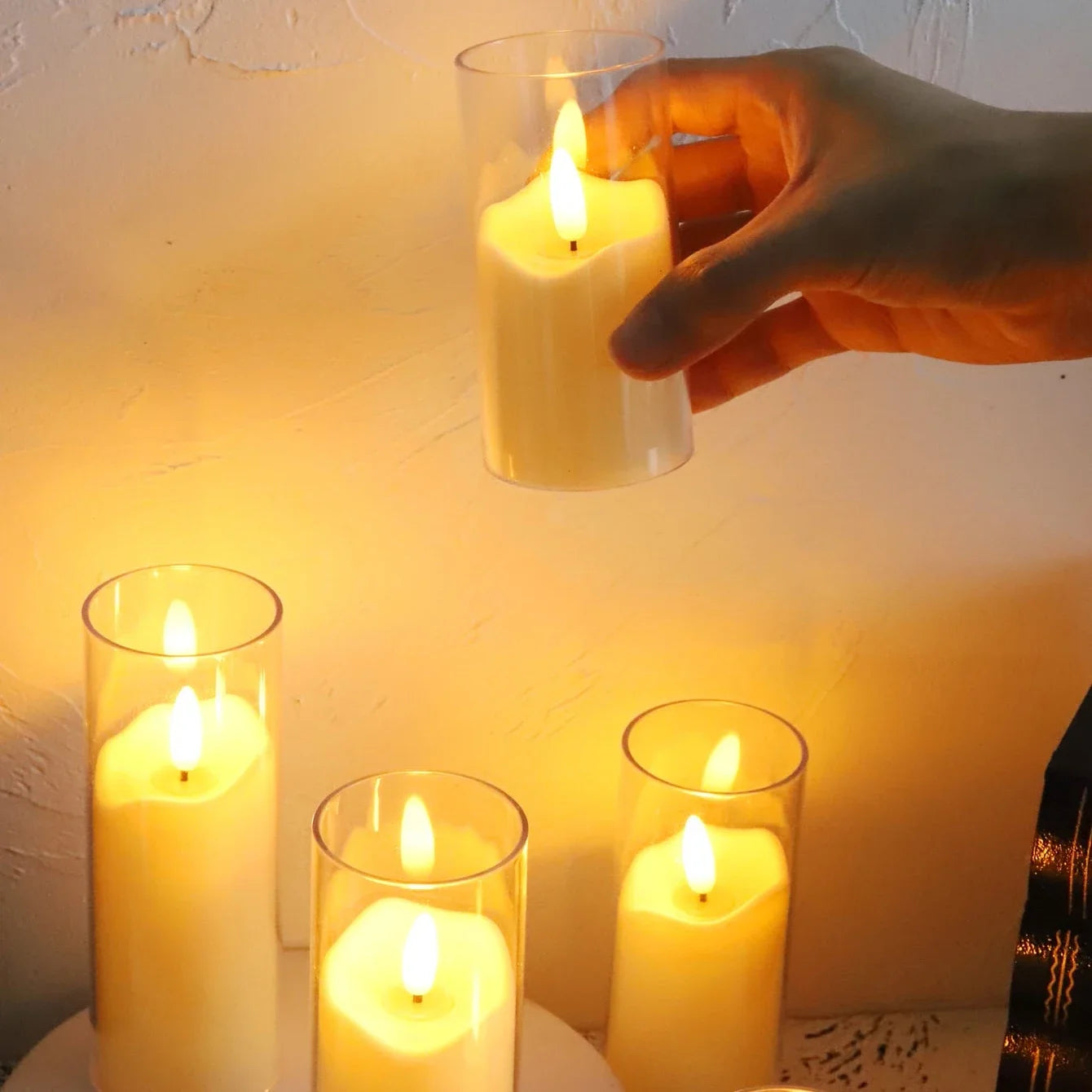 lot de 6 bougies LED sans flamme pour mariage et noël - vue 6 sur 10