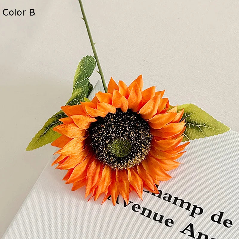 tournesol artificiel décoratif pour arrangements floraux et photographie - vue 10 sur 11