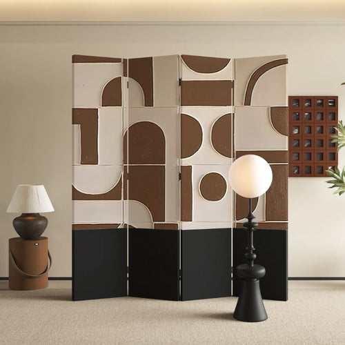 Folding and moving screen partitions into modern and minimalist living rooms, covering bedrooms - vue 2 sur 6