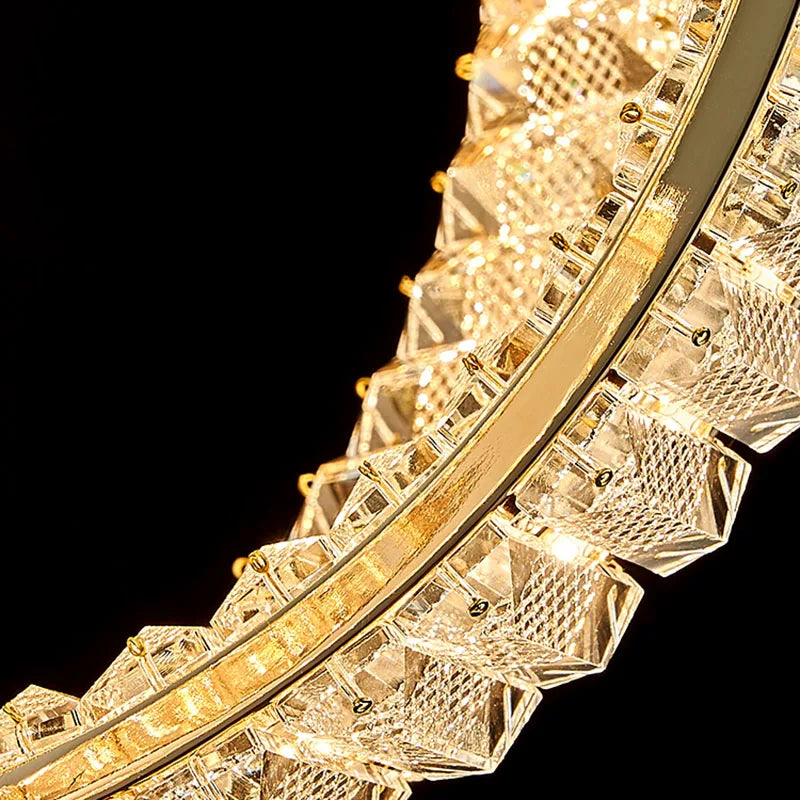 lustre de luxe en cristal pour villas haut de gamme personnalisé - vue 6 sur 9