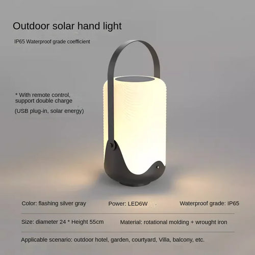 lampe de bureau portable led solaire usb avec télécommande étanche - vue 10 sur 10