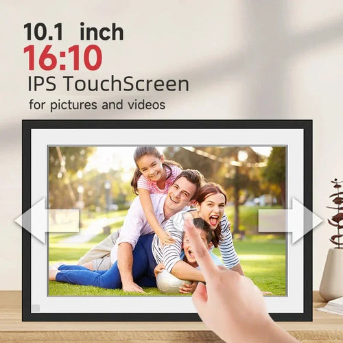 Frameo 10.1 Inch WiFi Digital Picture Frame，1280 * 800IPS HD Cloud Smart Digital Photo Frame,32GB Storage, Wall Mountable, Auto- - vue 4 sur 8