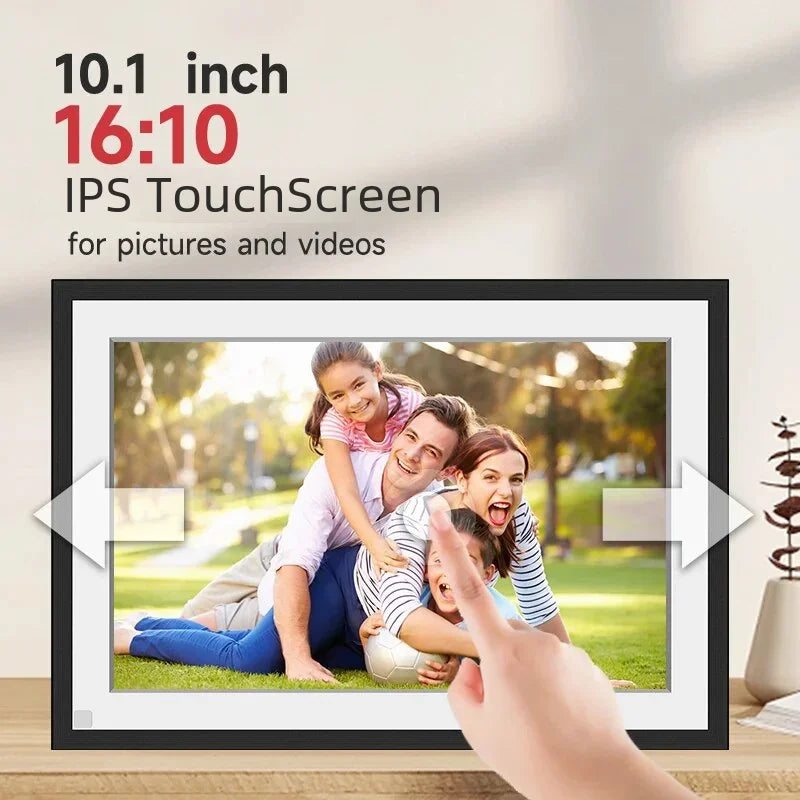 Frameo 10.1 Inch WiFi Digital Picture Frame，1280 * 800IPS HD Cloud Smart Digital Photo Frame,32GB Storage, Wall Mountable, Auto- - vue 3 sur 8