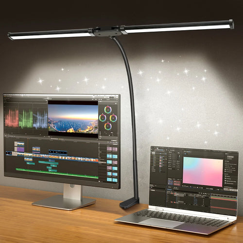 lampe de bureau led pliable à clip protection des yeux 3 modes 10 intensités - vue 9 sur 10