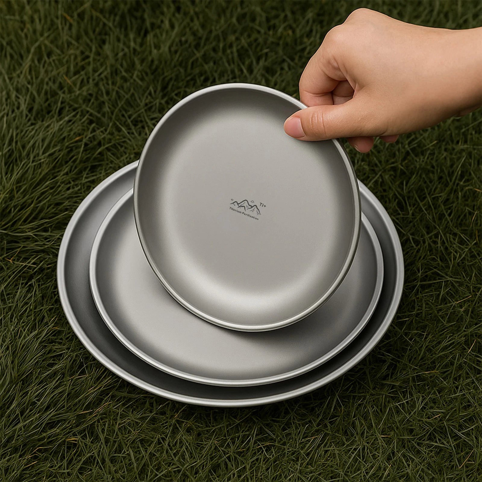 Assiette titane légère camping randonnée 14 17 20cm - vue 7 sur 7