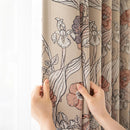 Rideau occultant motifs floraux modernes pour salon chambre