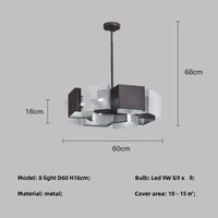 lustre moderne à LED pour décoration intérieure élégante