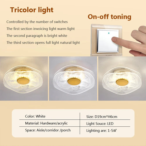plafonnier led moderne en acrylique design pour intérieur décoratif - vue 17 sur 18