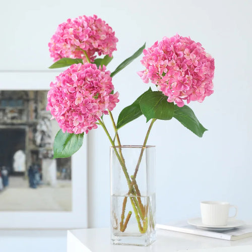 New Silk Simulation Hydrangea Flower European Style Home Decoration,Wedding Floor Arrangement Large Hydrangea Flower - vue 3 sur 13