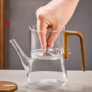 Théière magnétique flottante en verre avec séparateur thé