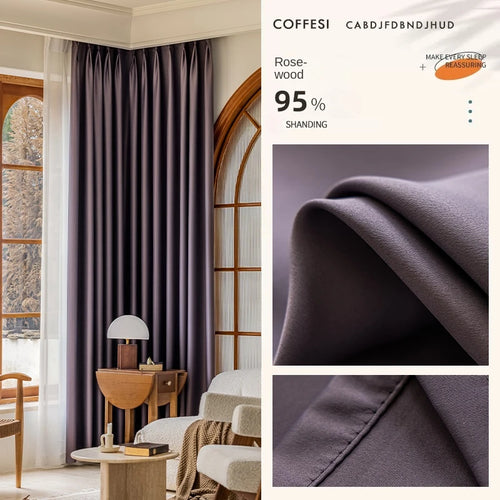 Rideau moderne plissé occultant luxe pour salon chambre