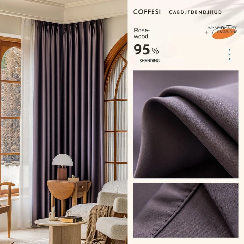 Rideau moderne plissé occultant luxe pour salon chambre - vue 10 sur 18