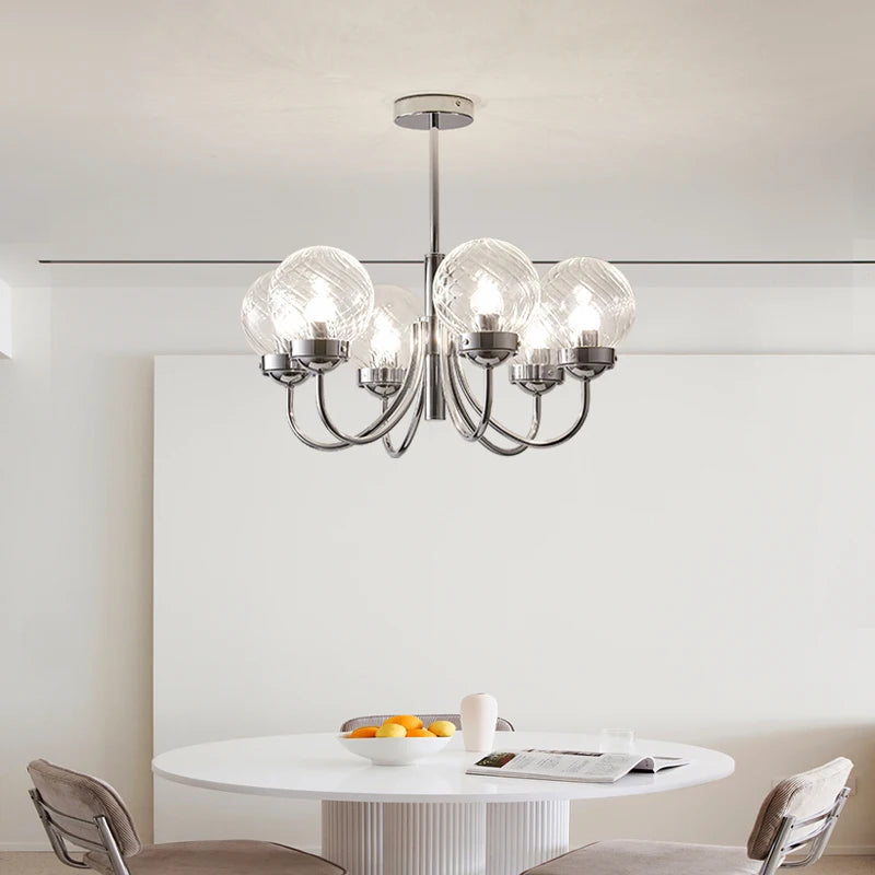 lustre en verre d'art style médiéval pour décoration intérieure moderne - vue 3 sur 8