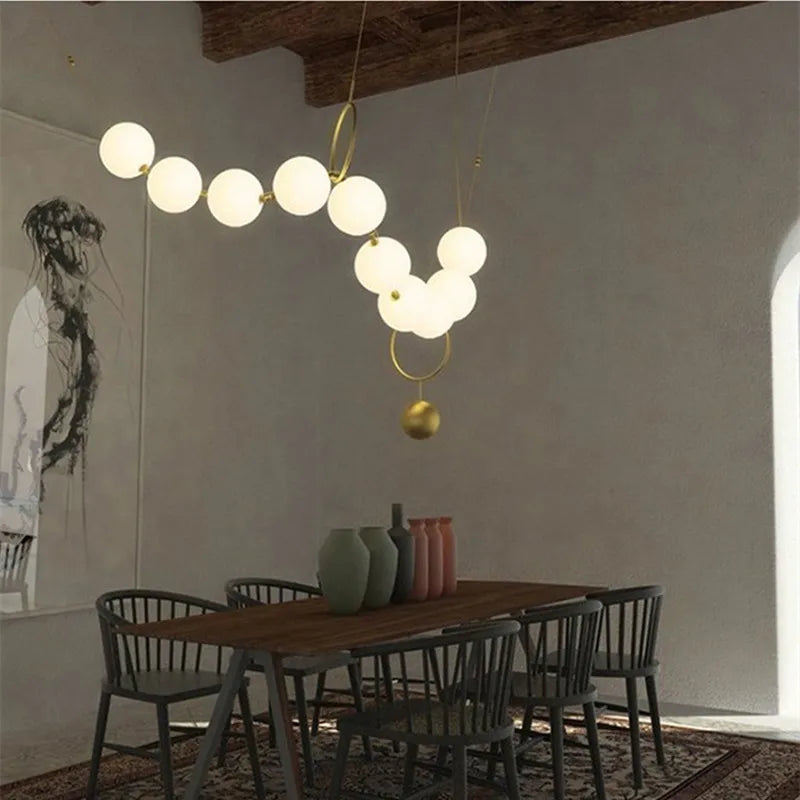 lustre nordique led acrylique pour décoration de maison - vue 7 sur 10