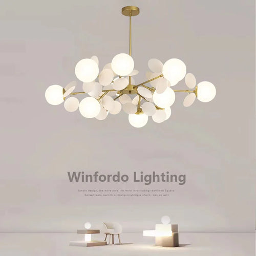 Children's chandelier with multicoloured flowers decorative pendant light - vue 2 sur 18
