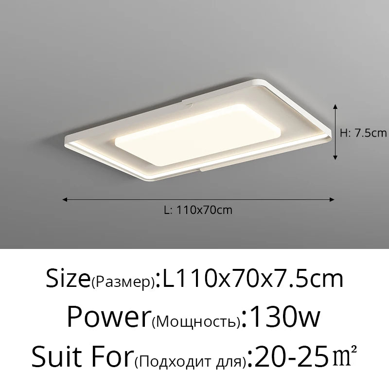 plafonnier led moderne intérieur à intensité variable pour tous les espaces - vue 13 sur 12