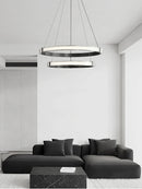 Modern circular acrylic pendant light for minimalist interior decor