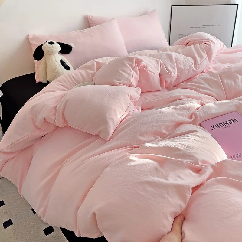 housse de couette simple en coton doux et respirant