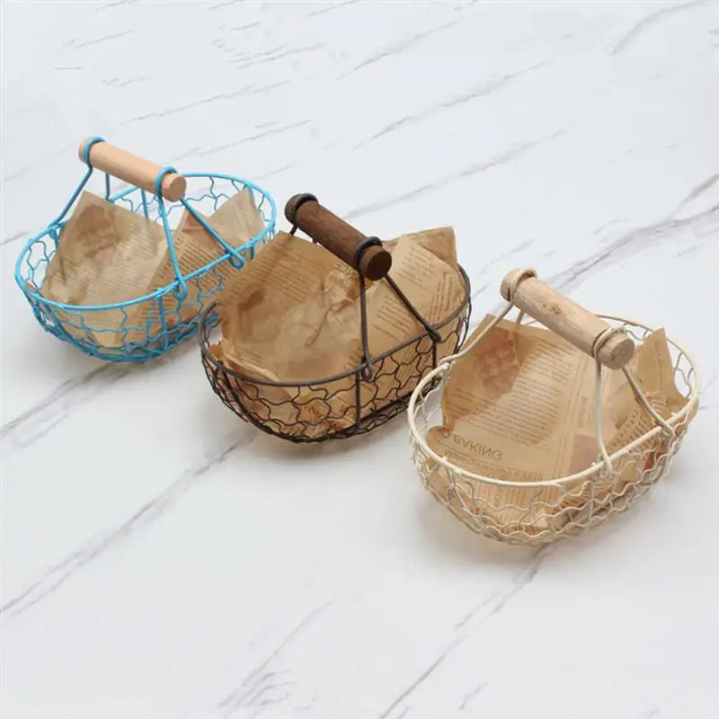 paniers de rangement tissés pour fruits légumes et collations - vue 7 sur 7