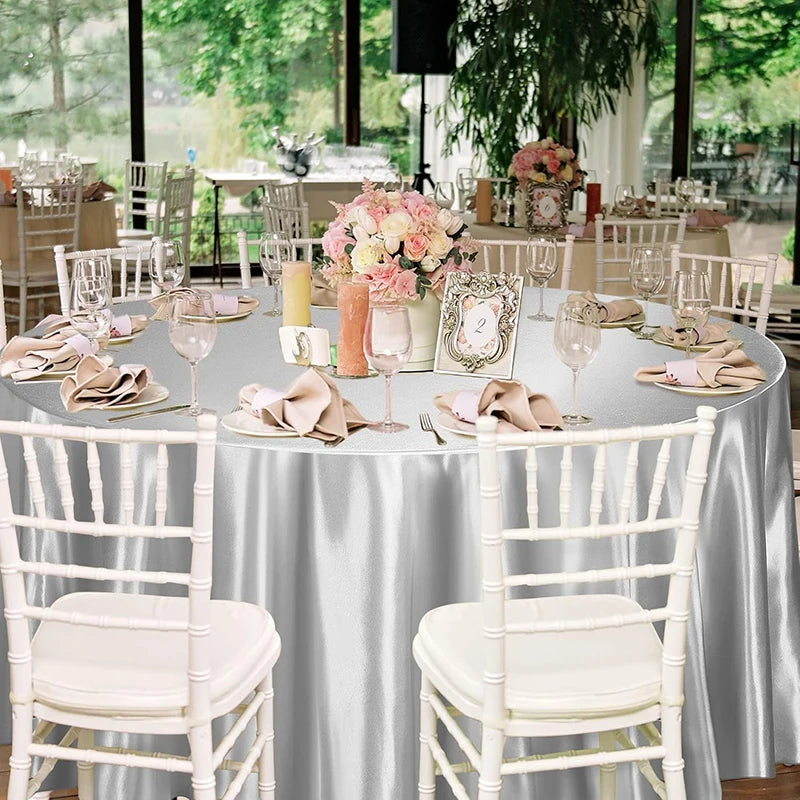 Nappe satin douce oilproof pour table repas fete