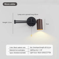 lampe de chevet nordique pivotante pour lecture et étude