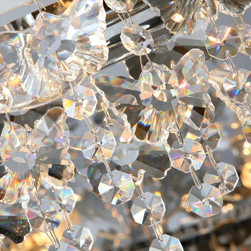 plafonnier led cristal luxe moderne décoratif intérieur - vue 7 sur 16