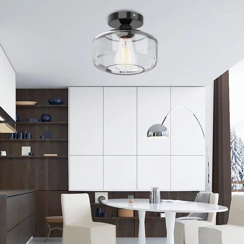 lustre moderne en verre led pour intérieur allée couloir - vue 4 sur 7