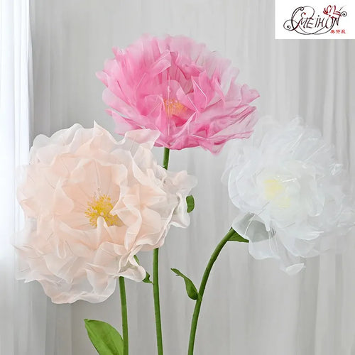 fleur artificielle en soie pavot rose décoration festive réaliste