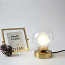 LED lampe de lecture lampes de Table boule de verre doré de bureau