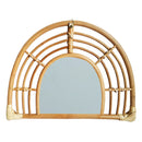 Nordic Style Straw Rattan Wall Decor, Round Rattan Mirror, Decoration Mirror