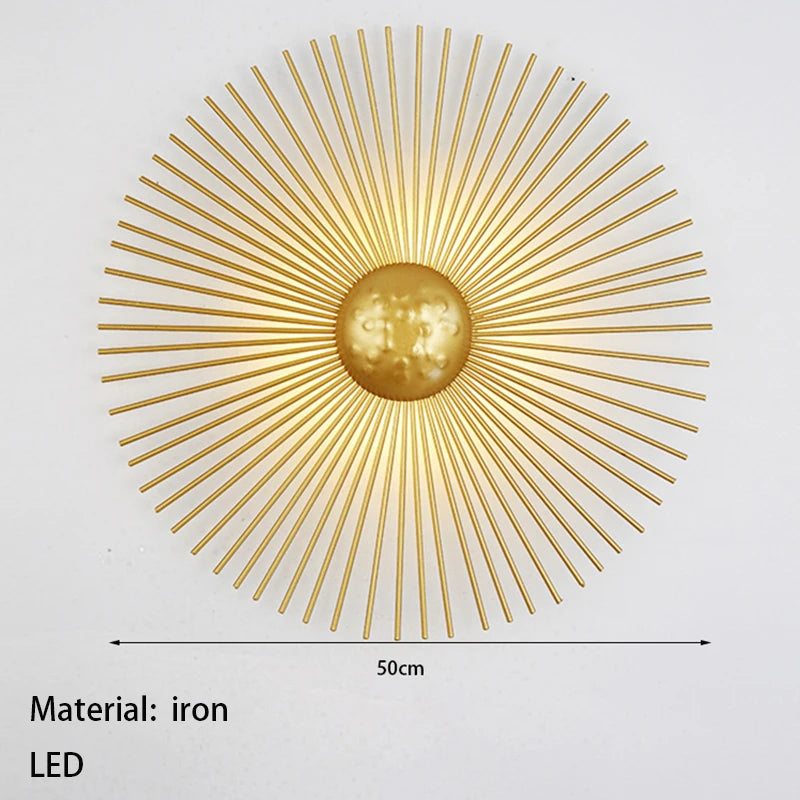 applique murale soleil led déco pour hôtel boutique - vue 11 sur 11