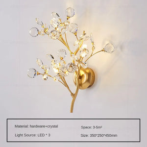 Modern luxury creative crystal wall light