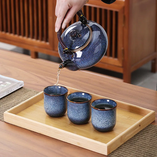 Service à thé japonais théière porcelaine avec filtre