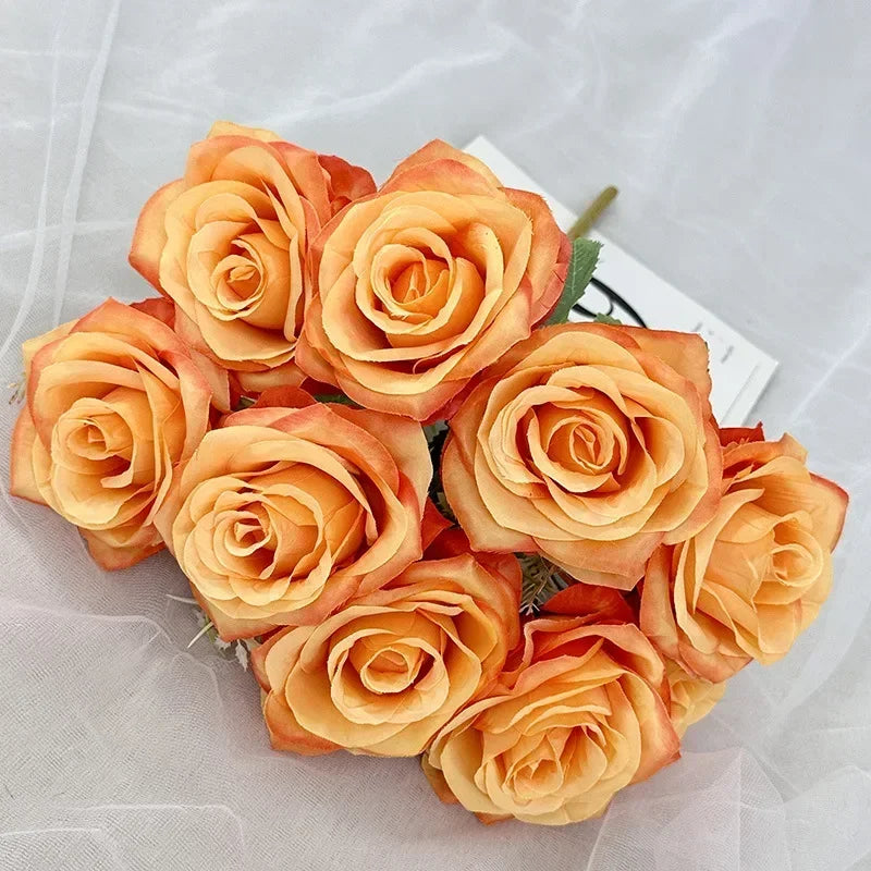 bouquet de roses artificielles en soie pour décoration de mariage - vue 15 sur 15